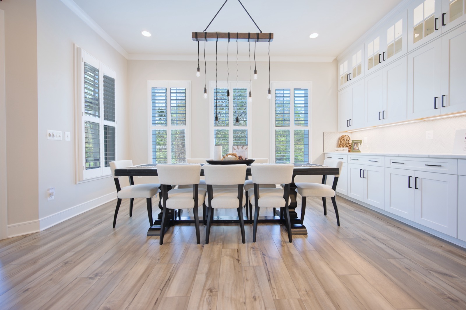 White kitchen and dining room, 224 Stoic Street