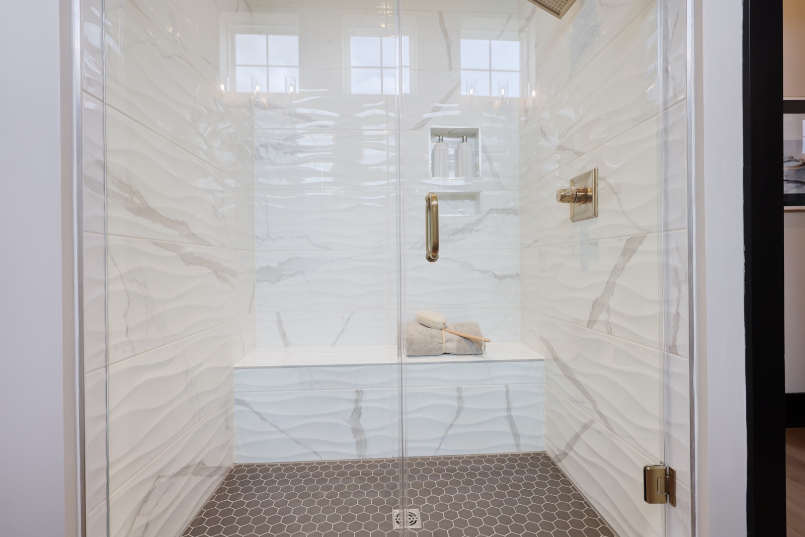 Marble shower, 3706 Edward Bluff