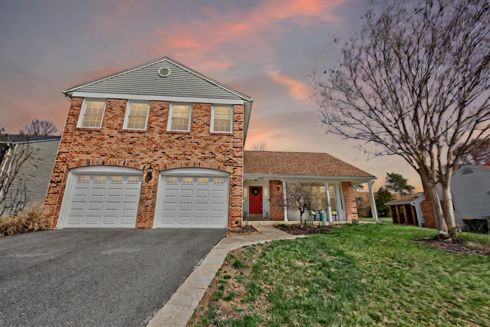Twilight exterior, 13521 Granite Rock Dr