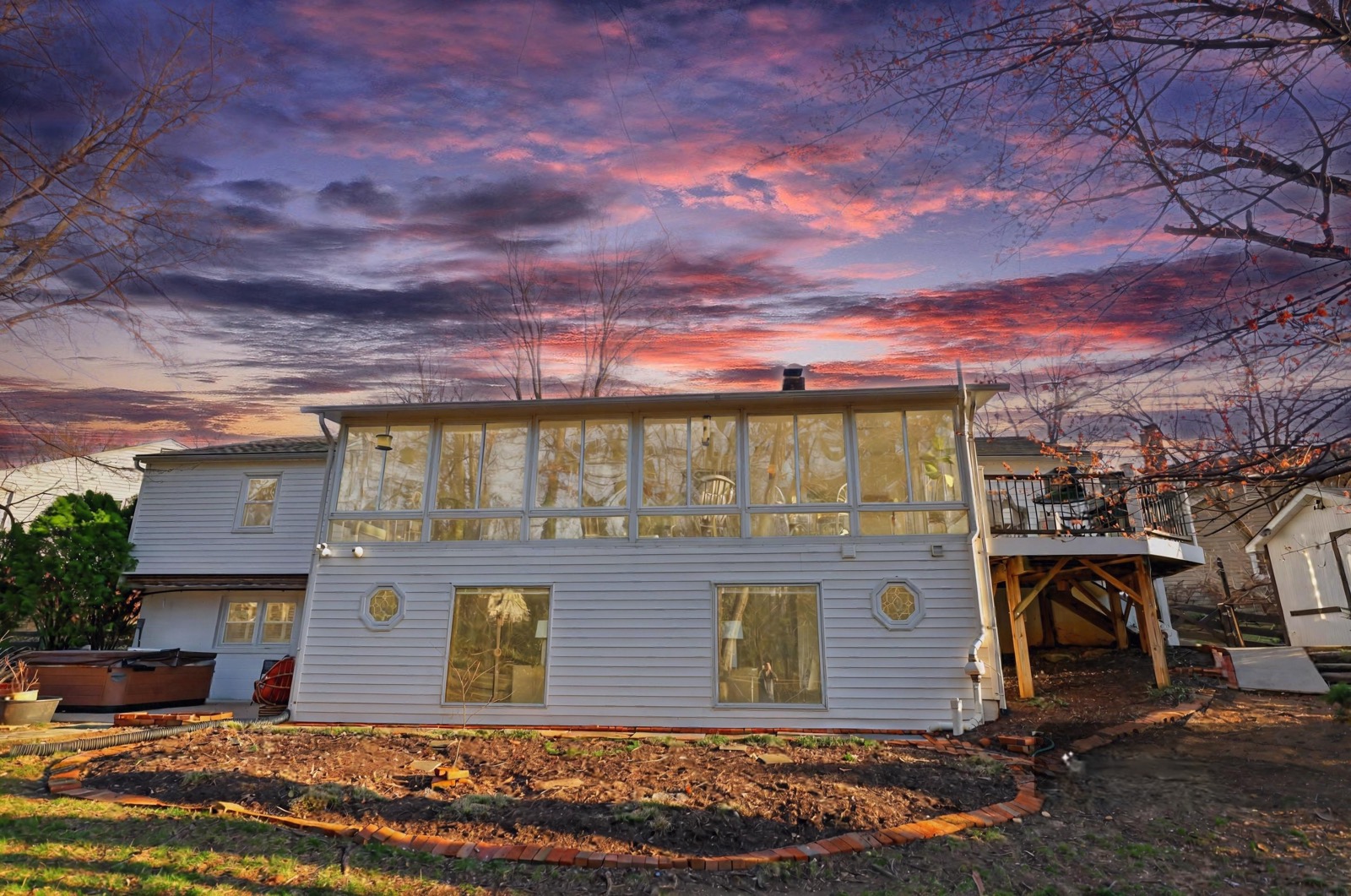Twilight exterior, 8100 St David Ct